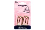 Slide Buckle, 16 x 30mm, Gold (pack of 2)
