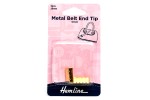 Metal Belt End Tip - Gold - 20mm (pack of 2)