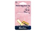 Metal Belt End Tip - Gold - 30mm (pack of 2)