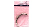 Bag Clasp, Sew-In, Curved Patterned - Nickel Silver - 125mm (pack of 1)