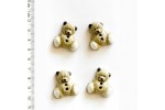 Handmade Teddy Buttons, Brown, 30mm (pack of 4)