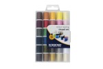 Korbond - Sewing Thread Set, Polyester, Assorted Colours (pack of 30)