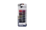 Korbond - Dark Mix Threads, Polyester, Assorted Colours (pack of 12)