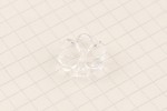 King Cole BT300 - 'Baby Glitz' - Plastic Button, Clear, 15mm