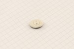 King Cole BT352 - 'Smarty' - Plastic Button, Oval, 2 Hole, Pearl, 15mm