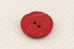 King Cole BT375 - 'Corona' - Round Button, 2 Hole, Red, 23mm
