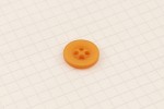 King Cole BT402 - 'Timeless' - Round Button, Plastic, 4 Hole, Mustard, 15mm