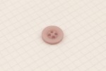 King Cole BT410 - 'Timeless' - Round Button, Plastic, 4 Hole, Pearl, 15mm
