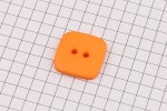 King Cole BT465 - 'Cottonsoft' - Square Button, Plastic, 2 Hole, Orange, 36 ligne, 23mm