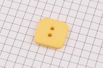 King Cole BT467 - 'Cottonsoft' - Square Button, Plastic, 2 Hole, Yellow, 36 ligne, 23mm