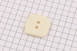 King Cole BT469 - 'Cottonsoft' - Square Button, Plastic, 2 Hole, Ecru, 36 ligne, 23mm