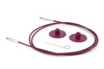 KnitPro Interchangeable Circular Knitting Needle Cables - Purple Plastic
