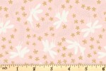 Lewis and Irene - Fairy Clocks - Floral Fairies - Light Pink with Silver Metallic (A507.1)
