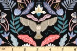 Lewis and Irene - Enchanted - Enchanted Owl - Midnight with Gold Metallic (A547.3)