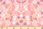 Lewis and Irene - Spring Treats - Mirrored Bunny and Chicks - Rose Pink (A591.3)
