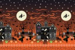 Lewis and Irene - Haunted House - Double Border - Orange with Glow in the Dark (A599.2)