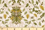 Lewis and Irene - Celtic Faeries - Oak Tree - Cream with Gold Metallic (A735.1)