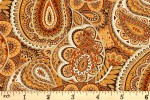 Makower - Luxe - Paisley - Rust with Gold Metallic (2615/N)