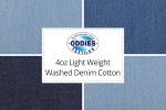 4oz Light Weight Washed Denim Cotton