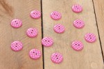 Attic24 - Pink Bunting Buttons (Pack of 13)