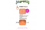 Pony - Black - Tapestry Needles with White Eye - Size 24-26 (Pack of 6)