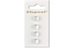 Sirdar Elegant Round Shanked Plastic Buttons, Pearlescent White, 9mm (pack of 4)