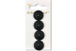 Sirdar Elegant Round 2 Hole Plastic Buttons, Black, 19mm (pack of 4)