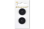 Sirdar Elegant Round 2 Hole Plastic Buttons, Charcoal Grey, 22mm (pack of 2)