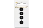 Sirdar Elegant Round 2 Hole Plastic Buttons, Black, 11mm (pack of 4)