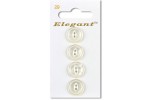Sirdar Elegant Round 2 Hole Fisheye Clear Plastic Buttons, 16mm (pack of 4)