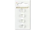 Sirdar Elegant Round Shanked Plastic Buttons, Pearlescent White, 9mm (pack of 4)