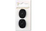 Sirdar Elegant Oval 2 Hole Plastic Buttons, Black with Swirl Design 28mm (pack of 2)