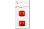 Sirdar Elegant Square Shanked Faceted Plastic Buttons, Red, 22mm (pack of 2)