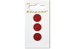 Sirdar Elegant Round 2 Hole Plastic Buttons, Burgundy, 16mm (pack of 3)
