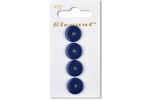 Sirdar Elegant Round 2 Hole Plastic Button, Royal Blue, 16mm (pack of 4)