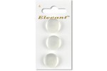 Sirdar Elegant Round Shanked Plastic Buttons, Pearlescent White, 19mm (pack of 3)