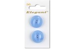 Sirdar Elegant Round 2 Hole Fisheye Plastic Buttons,Blue, 22mm (pack of 2)
