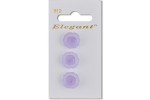 Sirdar Elegant Shanked Rose Buttons, Purple, 16mm (pack of 3)