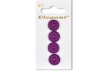 Sirdar Elegant Round 2 Hole Plastic Buttons, Fuchsia, 16mm (pack of 4)