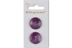 Sirdar Elegant Round 2 Hole Dished Plastic Buttons, Purple with Glitter, 22mm (pack of 2)