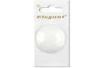 Sirdar Elegant Domed Faceted Shanked Plastic Button, White, 38mm (pack of 1)