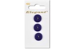 Sirdar Elegant Round 2 Hole Plastic Buttons, Deep Purple, 16mm (pack of 3)