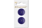 Sirdar Elegant Round 2 Hole Plastic Buttons, Deep Purple, 22mm (pack of 2)