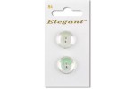 Sirdar Elegant Round 2 Hole Clear Plastic Buttons, Iridescent, 19mm (pack of 2)