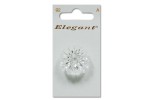 Sirdar Elegant Flower Shaped 2 Hole Clear Plastic Button, 28mm (pack of 1)