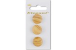Sirdar Elegant Round Shanked Wooden Buttons, Natural Wood, 19mm (pack of 3)
