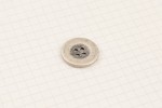 Sirdar Round 4 Hole Vintage Metal Button, Silver, 20mm