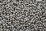Toho Glass Seed Beads, Opaque Frosted Grey (0053F) - Size 8, 3mm