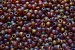 Toho Glass Seed Beads, Frosted Rainbow Smoky Topaz (0177F) - Size 8, 3mm