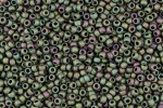 Toho Glass Seed Beads, Purple Green Iris Metallic Matte (0708) - Size 8, 3mm